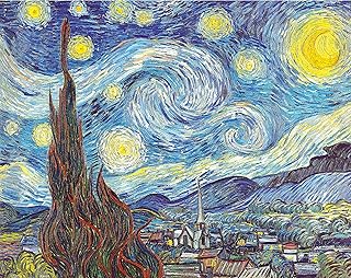 Pintoo Jigsaw Puzzles 500 Piece for Adults - Vincent Van Gogh - The Starry Night, June 1889 Beautiful Plastic Puzzle for H...