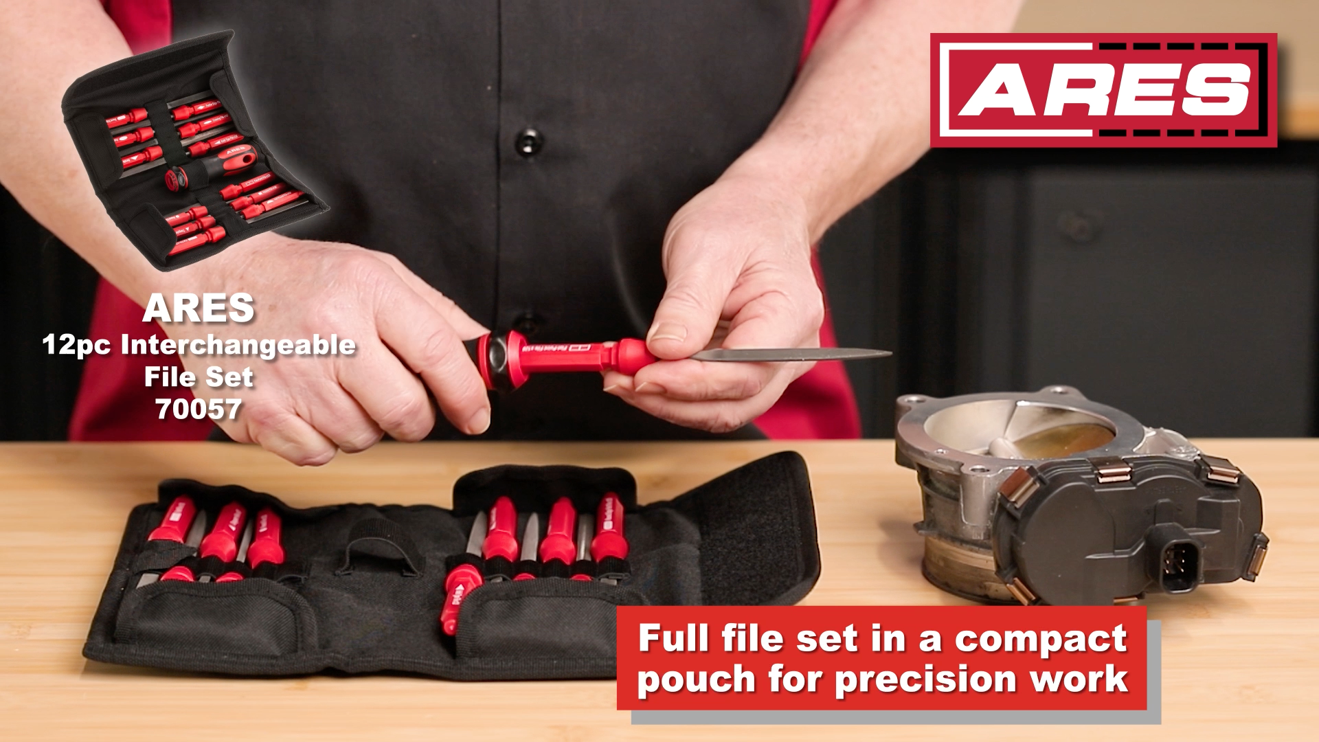 ARES 70057-12-Piece Interchangeable File Set - High Strength