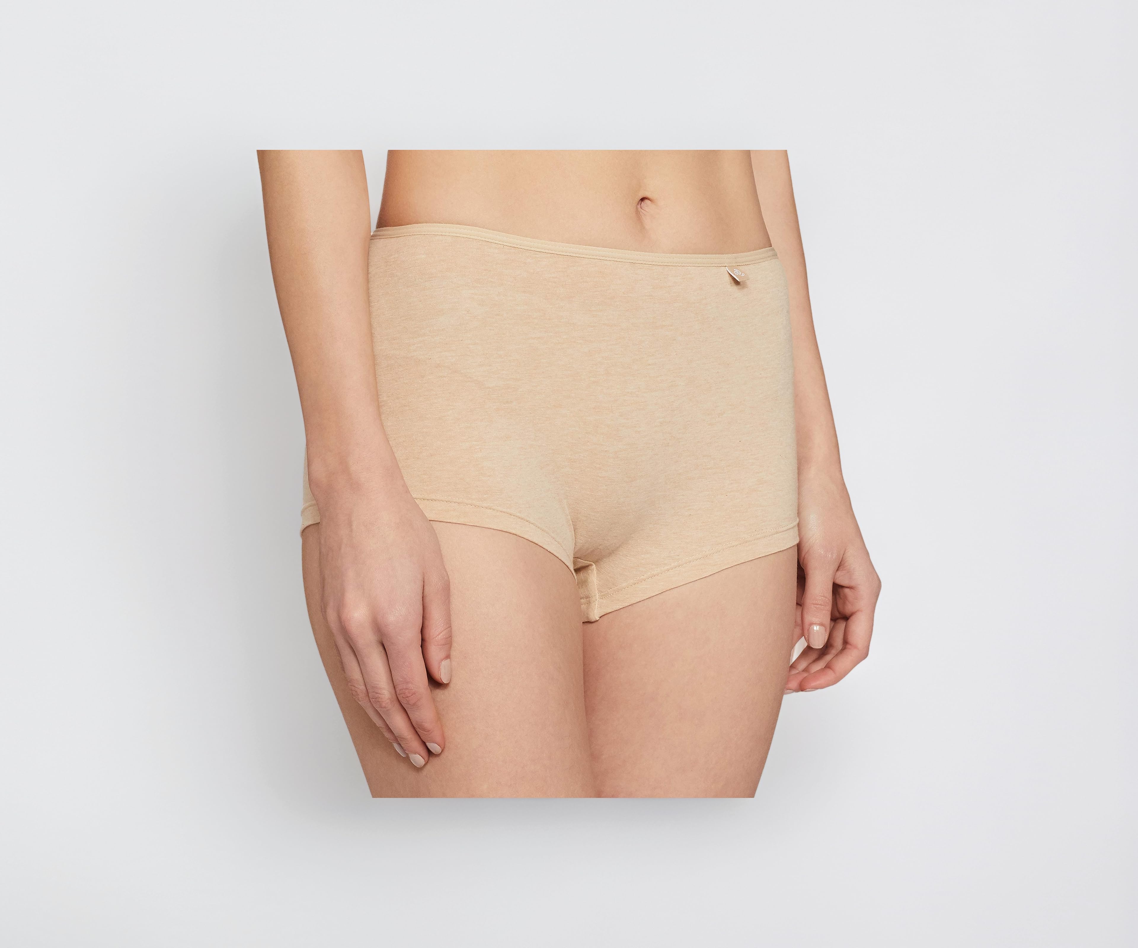 Jockey Women's Cotton Boyshorts (Pack of 1) (SS04_Skin Melange_X-Large_Skin Melange_XL)