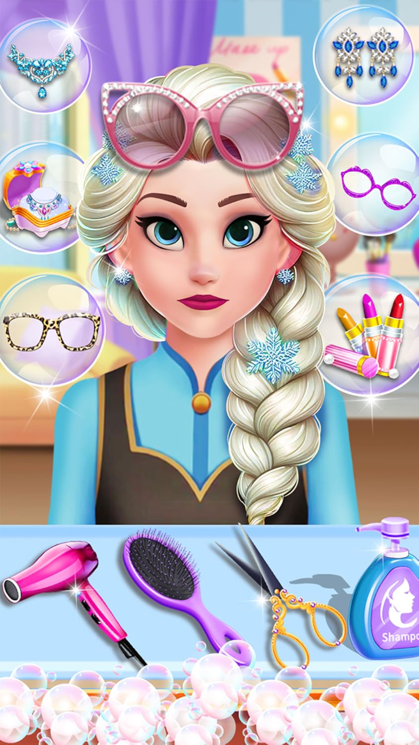 Jeu de Salon de Coiffure pour Filles – Maquillage de Princesse - Mise en situation et utilisation