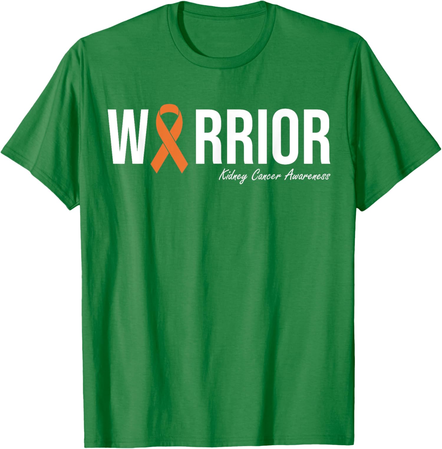 Kidney Cancer Awareness Orange Ribbon Warrior Present Unisex T-Shirt - Picture 5 of 9