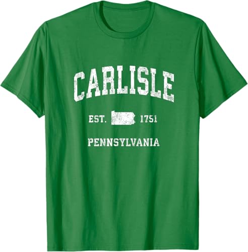 Miniatura 4 de Carlisle Pennsylvania PA - Camiseta deportiva vintage con diseño deportivo, Negro, S