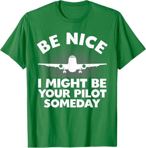 Miniatura 5 de Divertida camiseta de piloto de aviación para hombres y mujeres, Negro -