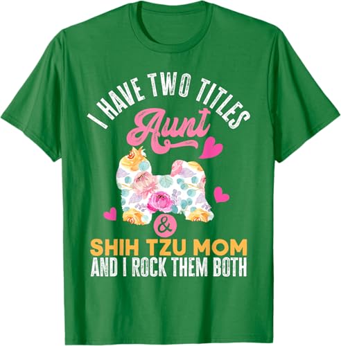 Miniatura 41 de I Have Two Titles Aunt and Shih Tzu Mom | Funny Dog Men Women T-Shirt Black,Navy Blue,Asphalt Grey,Cranberry Red,Red,Kelly Green,Dark Heather