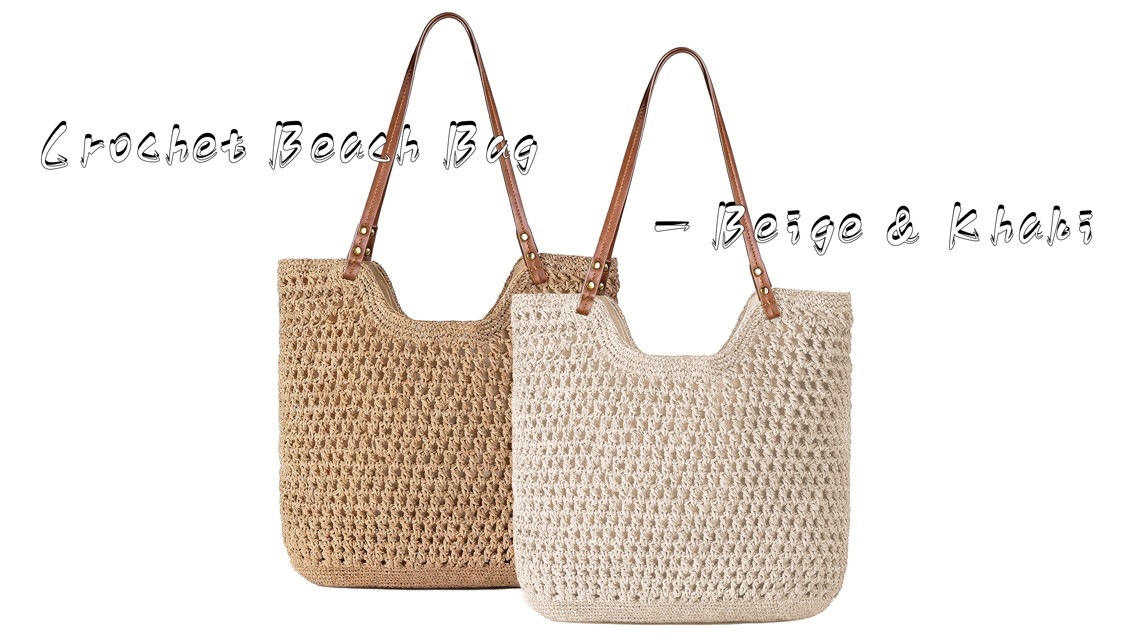 Bolso de Playa de Crochet, Bolsa Tote Tejida, Boho para Mujer miniatura 7
