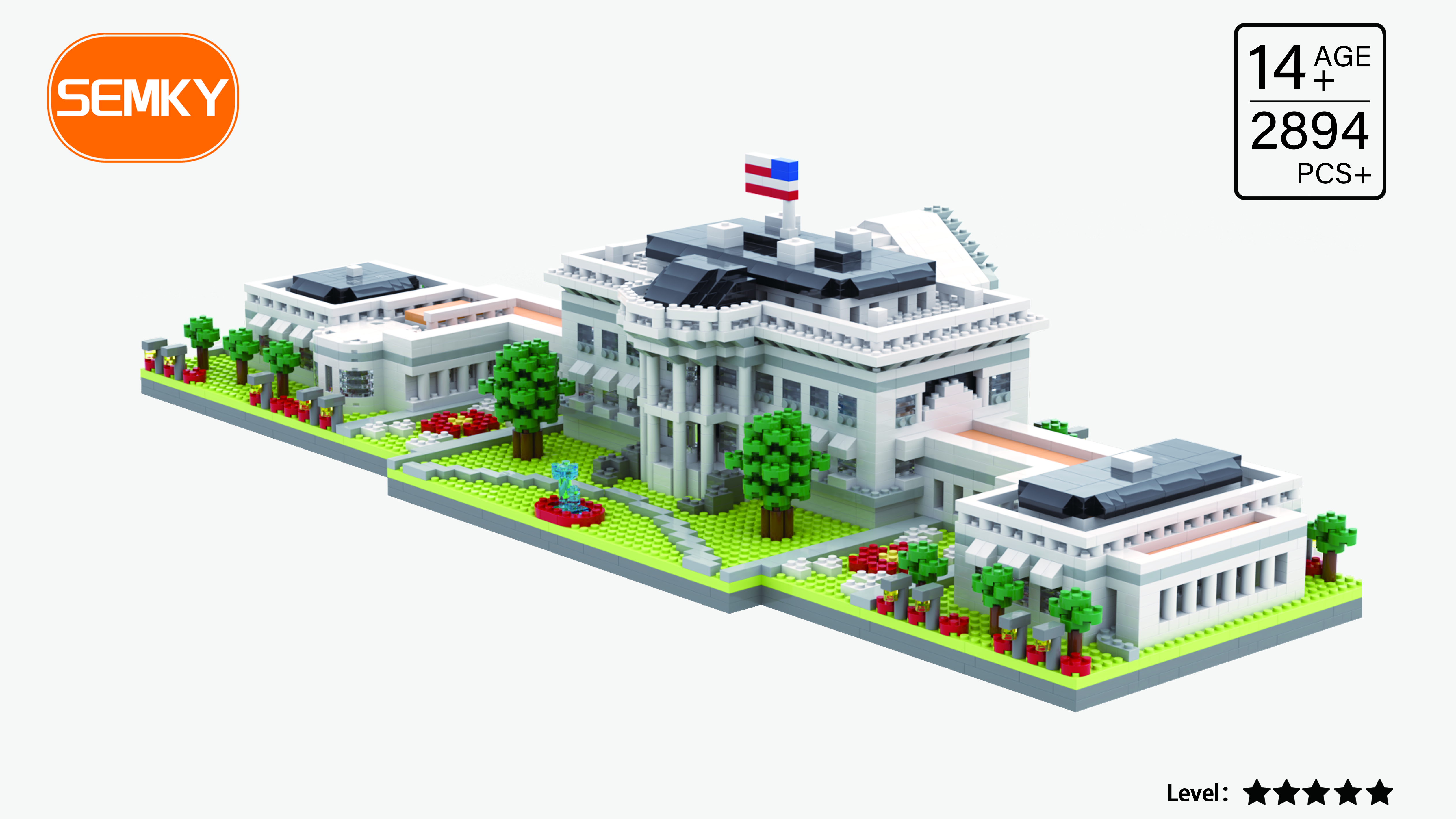 Amazon.com: SEMKY Micro Mini Blocks White House Famous Landmark