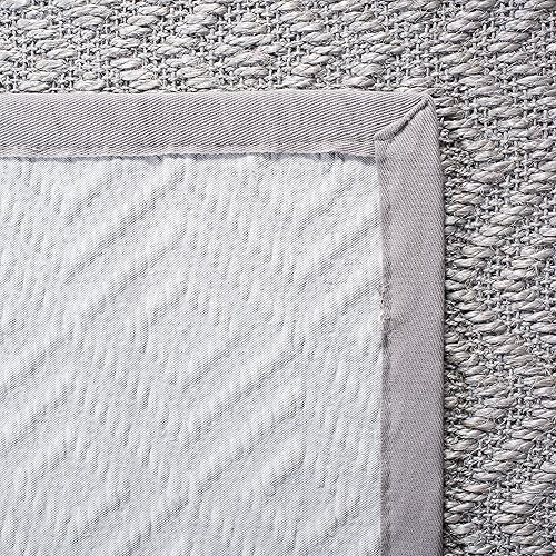 Miniatura 9 de SAFAVIEH Natural Fiber Collection NF154B - Alfombra de pasillo de 2 pies 6 pulgadas x 8 pies, gris claro y gris, diseño rústico de sisal, fácil