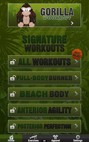 Gorilla Workout : Fitness Aerobic Strength and Exercise Trainer Program on a Budget