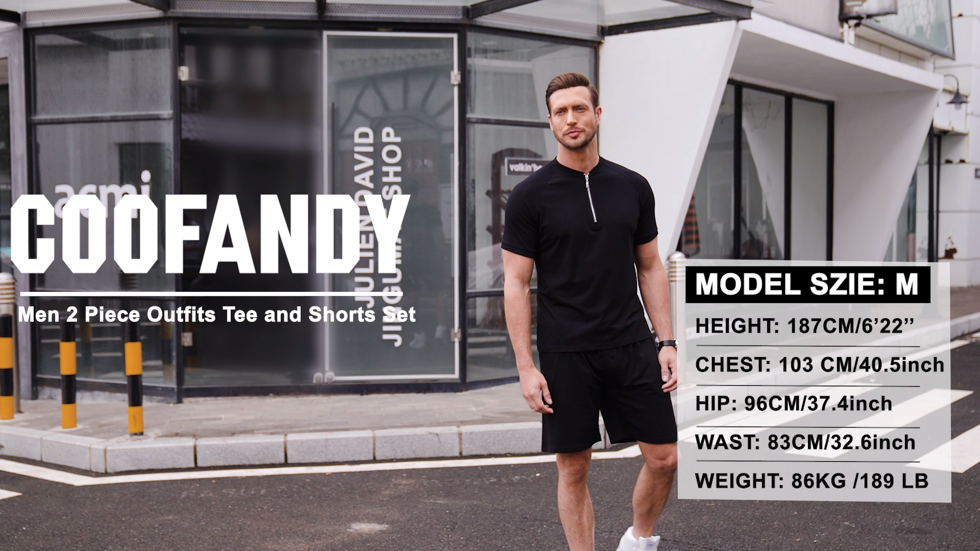 Amazon.com: COOFANDY Men's 2 Pieces Outfits Cotton Quarter Zip T