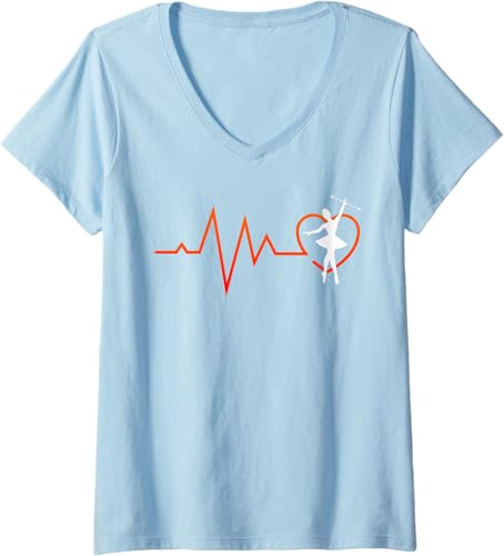 Miniatura 4 de Majorette Heartbeat Gymnastics Baton Twirling V-Neck T-Shirt