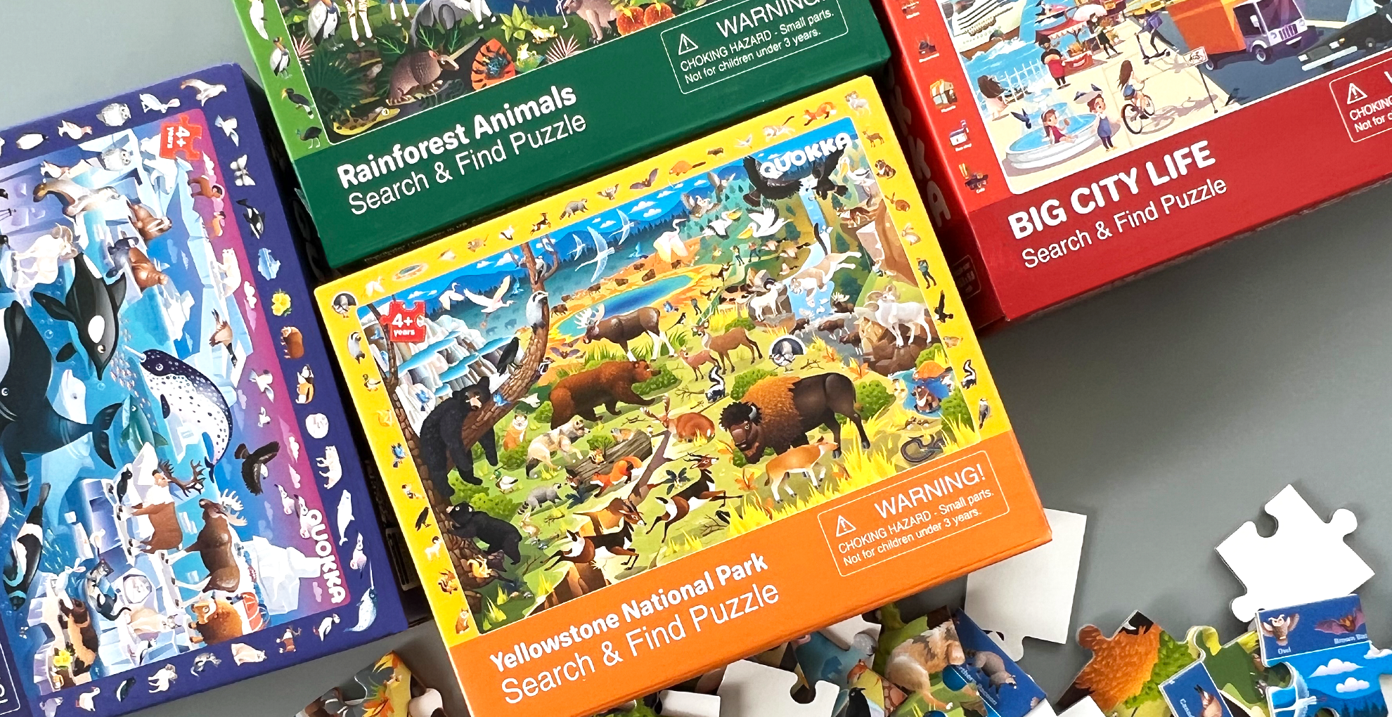 Amazon | QUOKKA 子供用パズル 4-6歳 – 幼児向け 60ピースパズル 4個