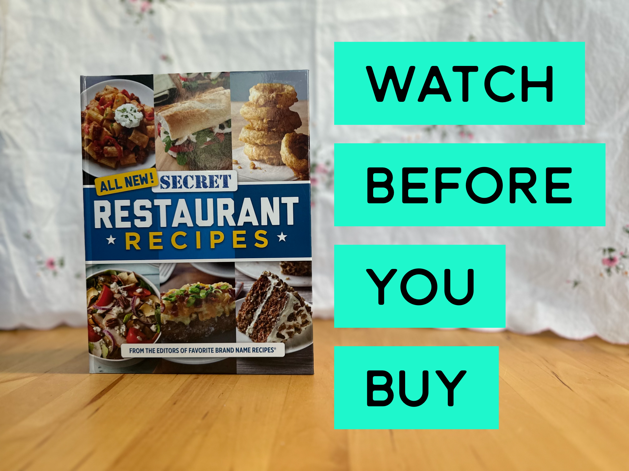 Watch Honest review of Secret Restaurant Recipes cookbook on Amazon Live