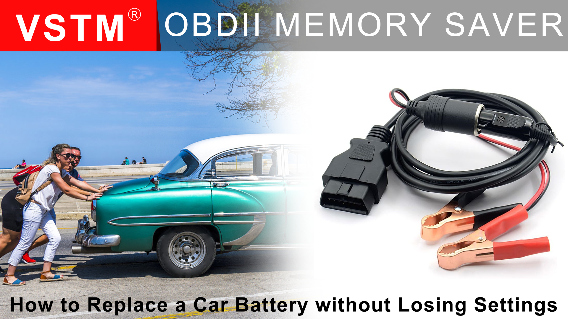 Amazon.com: VSTM OBD II Vehicle ECU Emergency Power Supply Cable