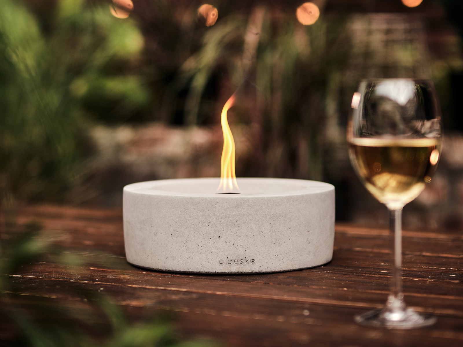 Betonfeuer 'Steller' - Wiederverwendbare Tischfackel Mit Dauerdocht Für Unendliche Lagerfeuer-Romantik