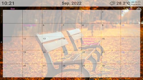 Tablet de Calendar