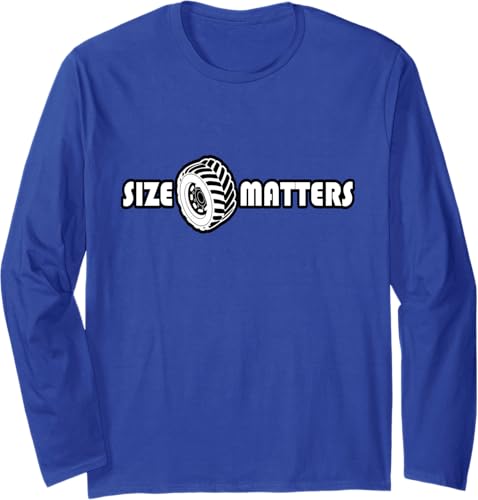 Miniatura 5 de Size Matters Shirt Tire Car Guy shirt Off Road Long Sleeve T-Shirt Black,Navy Blue,Dark Heather Grey,Heather Grey,Royal Blue