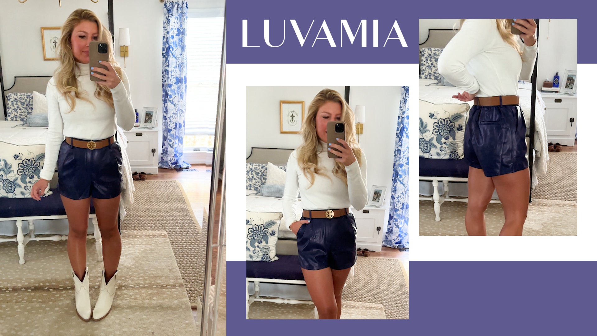 Amazon.com: luvamia Faux Leather Shorts for Women High Waist