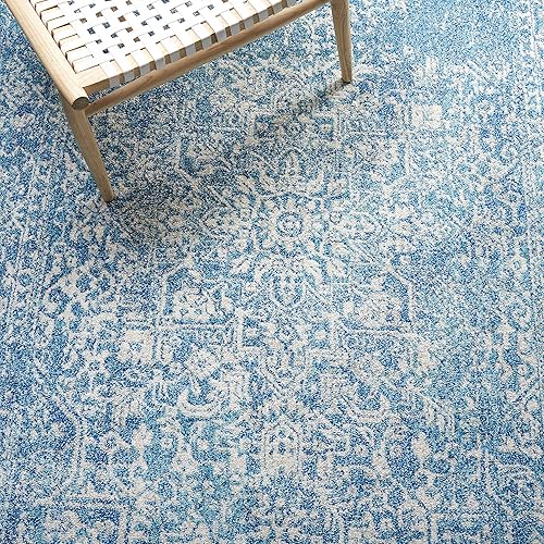 Miniatura 6 de Safavieh - Alfombra oriental vintage, colección Evoke EVK256A, azul marino y marfil