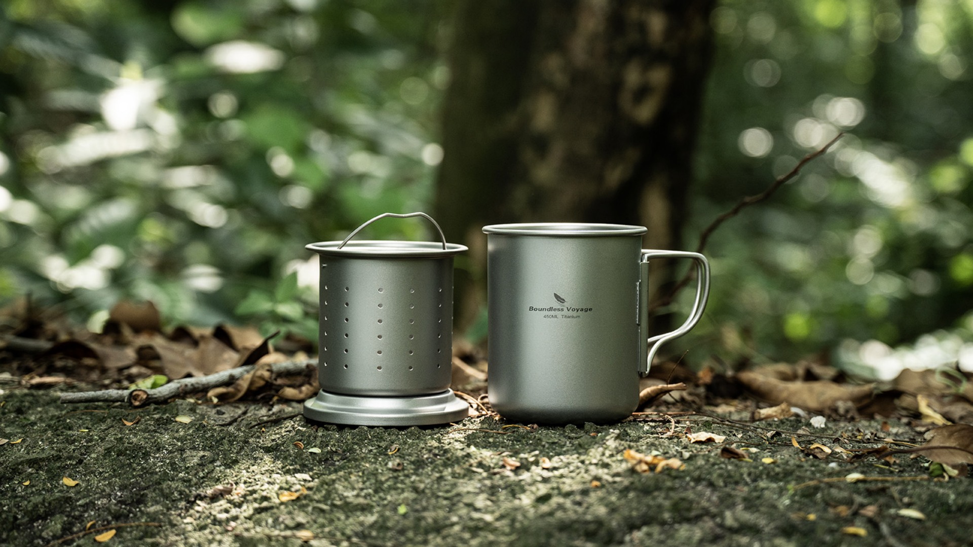 Boundless Voyage チタンマグカップ アウトドア キャンプ シングル