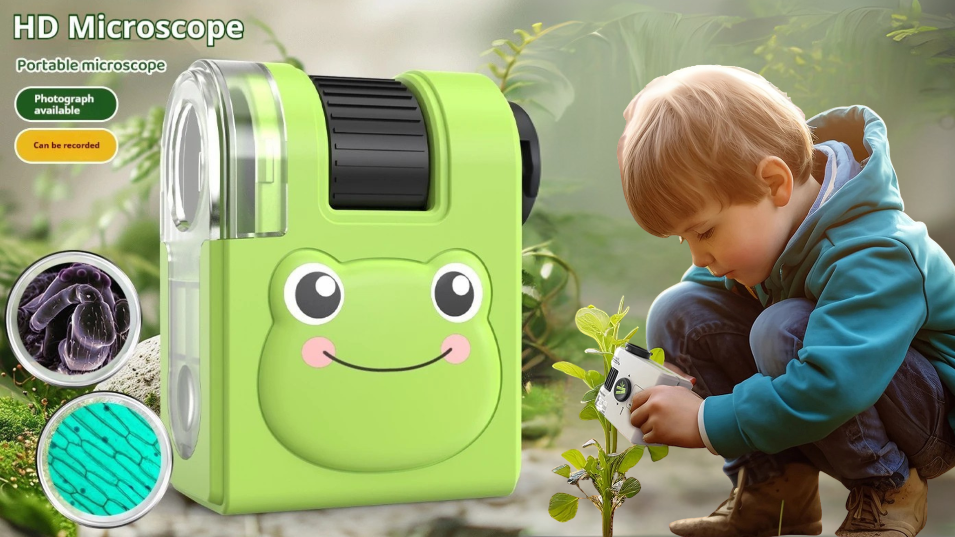 Watch KroMlyX 60x-80x Handheld Portable Mini Microscope Kids
