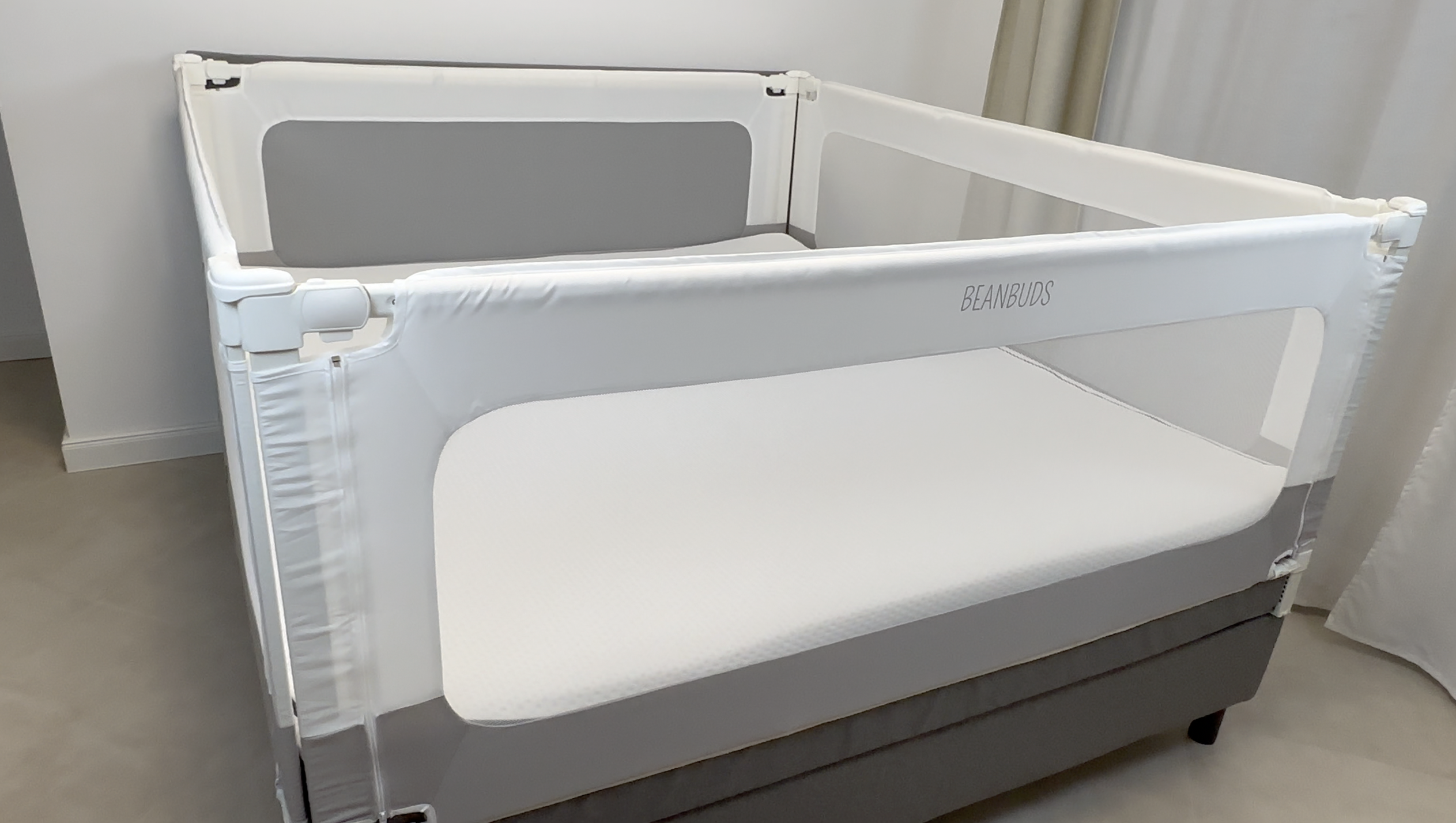 Bettgitter Baby 3-teilig - Höhenverstellbarer Rausfallschutz Für Elternbett (180+200cm)