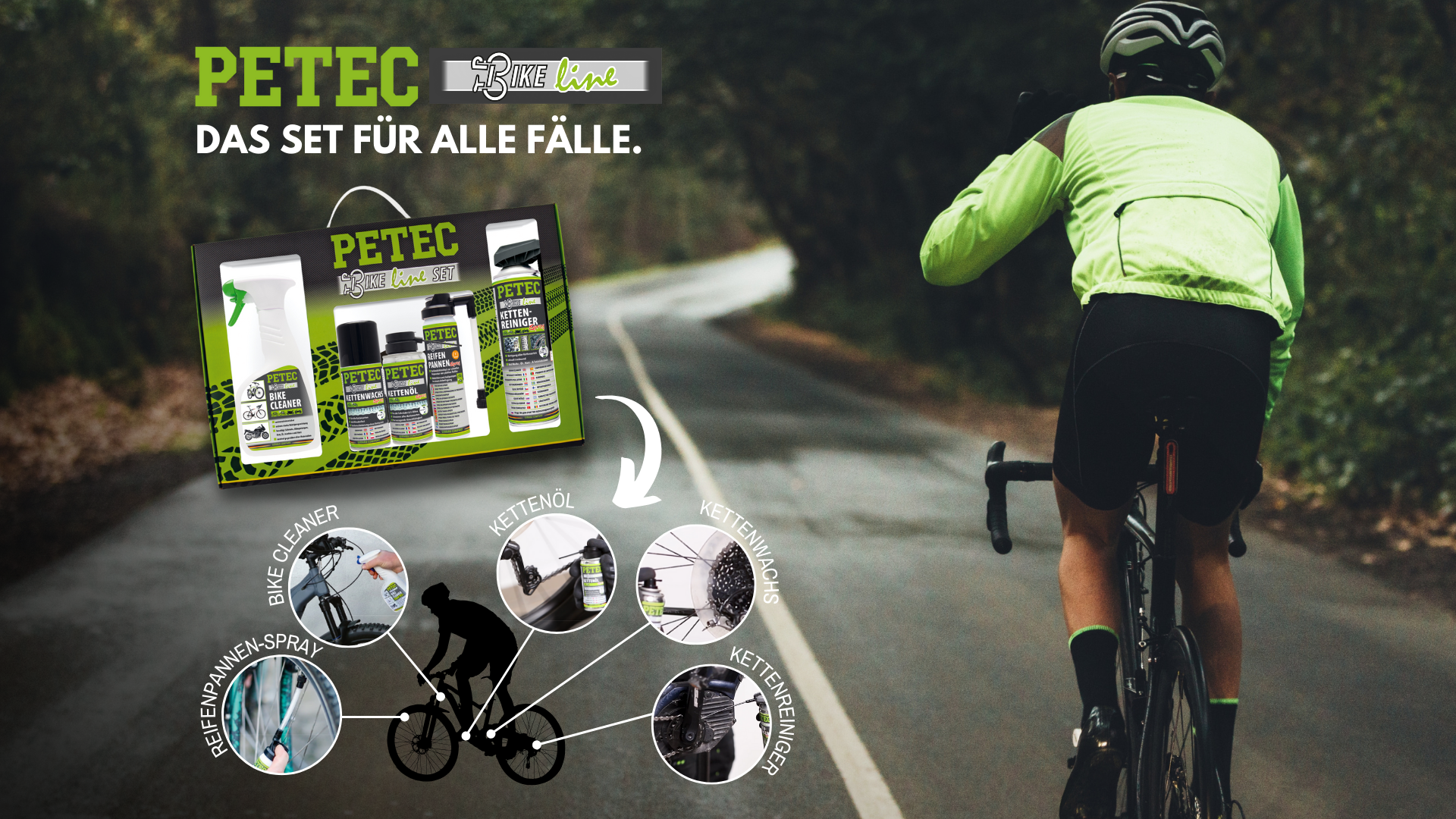 Fahrrad-Reinigungsset Komplett - Mit Reiniger, Entfetter & Schmiermittel