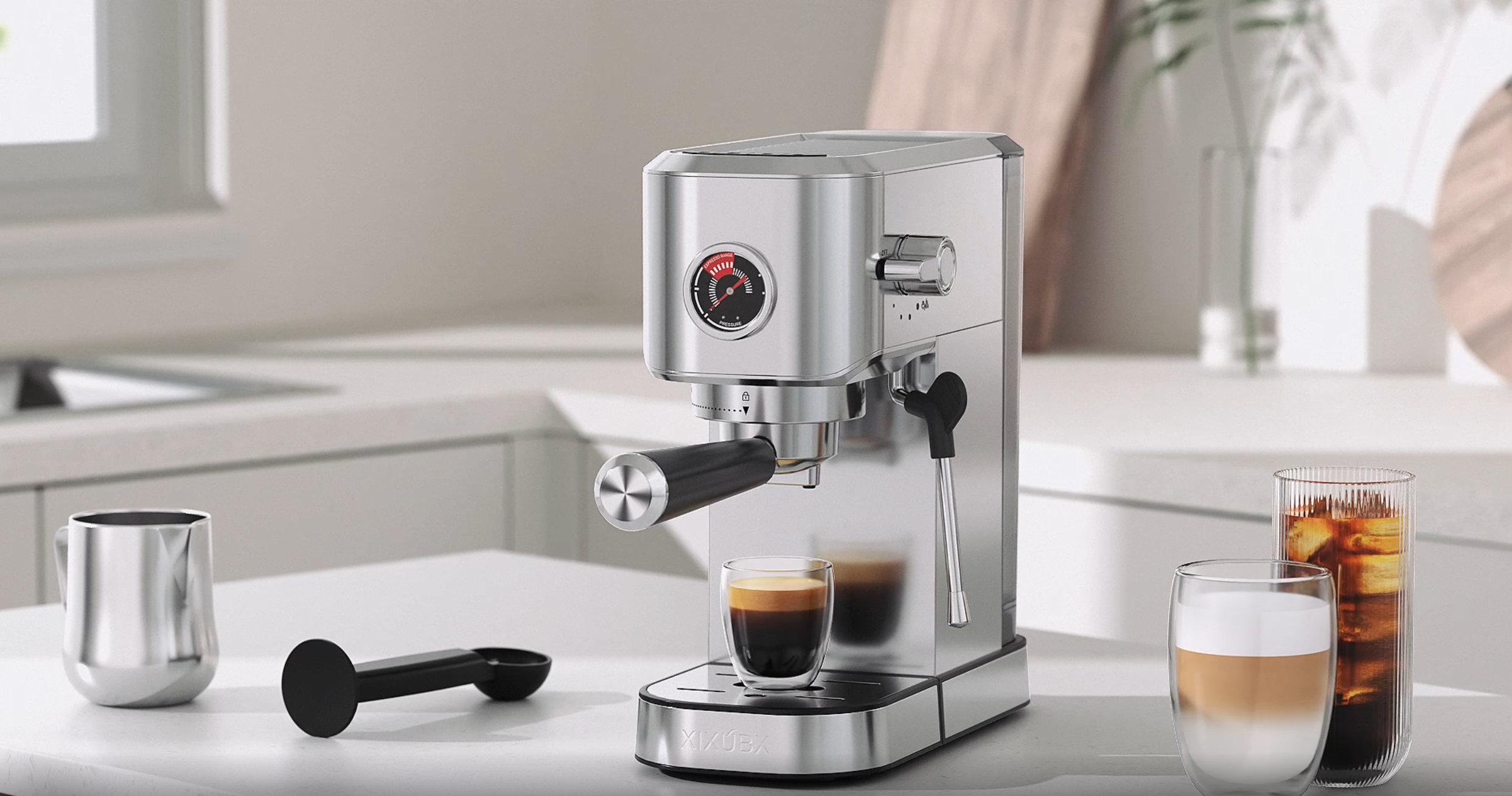 Amazon.com: XIXUBX 20 Bar Espresso Machine, Compact Stainless