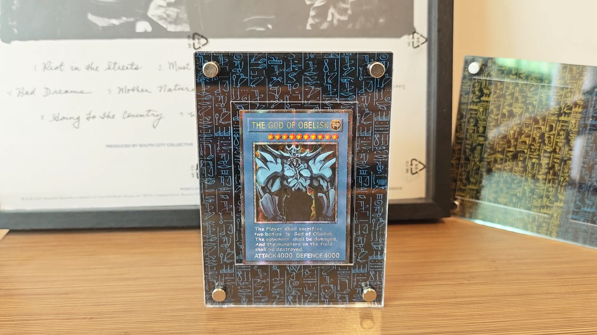 Amazon.com: Acrosia 3 Egyptian God Cards Display Stand,Compatible with Yugioh  Cards Slifer/Obelisk/Ra,Acrylic TCG Legendary Collection Frames (Blue) :  Toys & Games