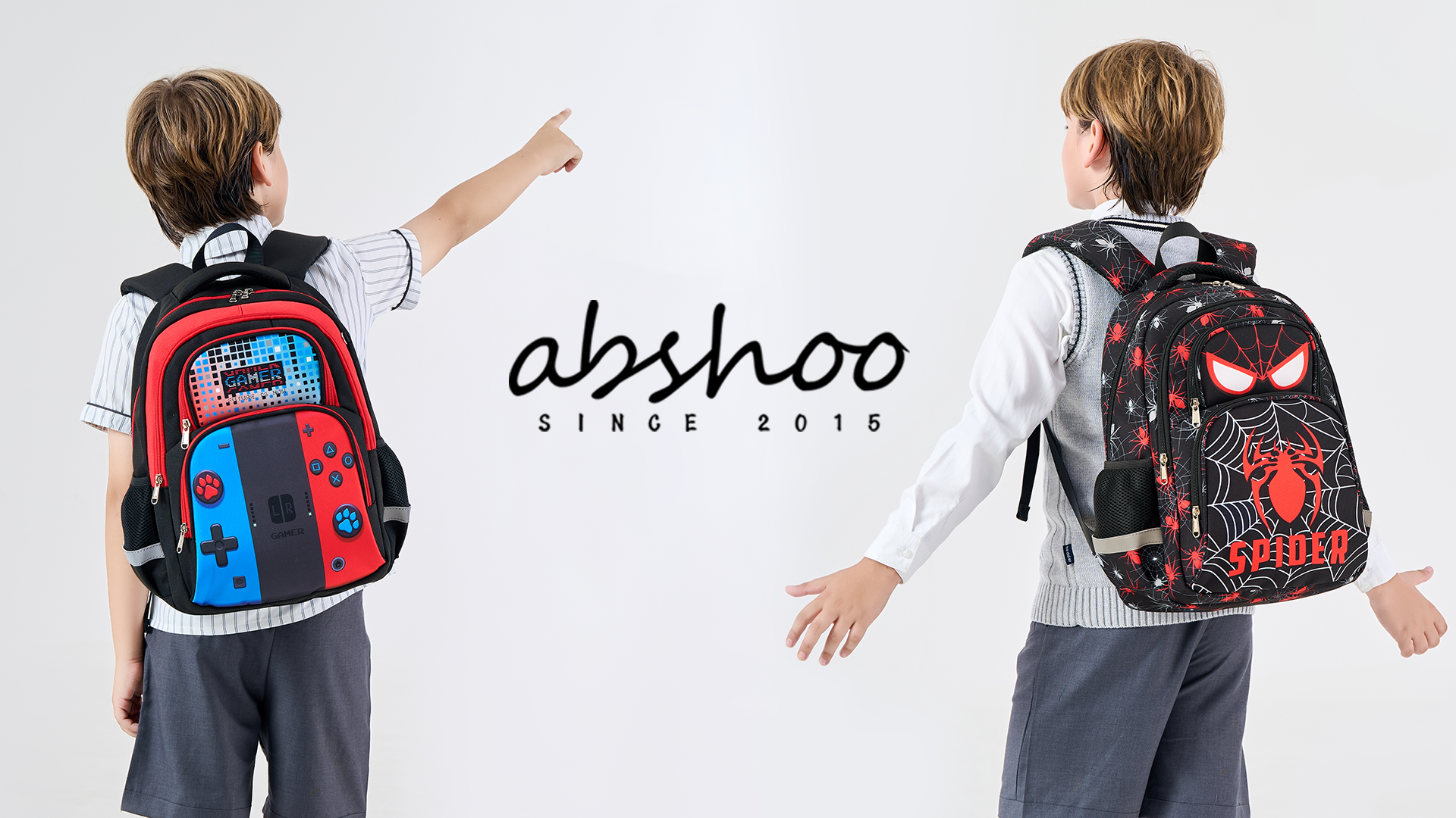 abshoo Cute Spider School Backpack For Boys Elementary Kindergarten Kids School Bag (Spider Black)