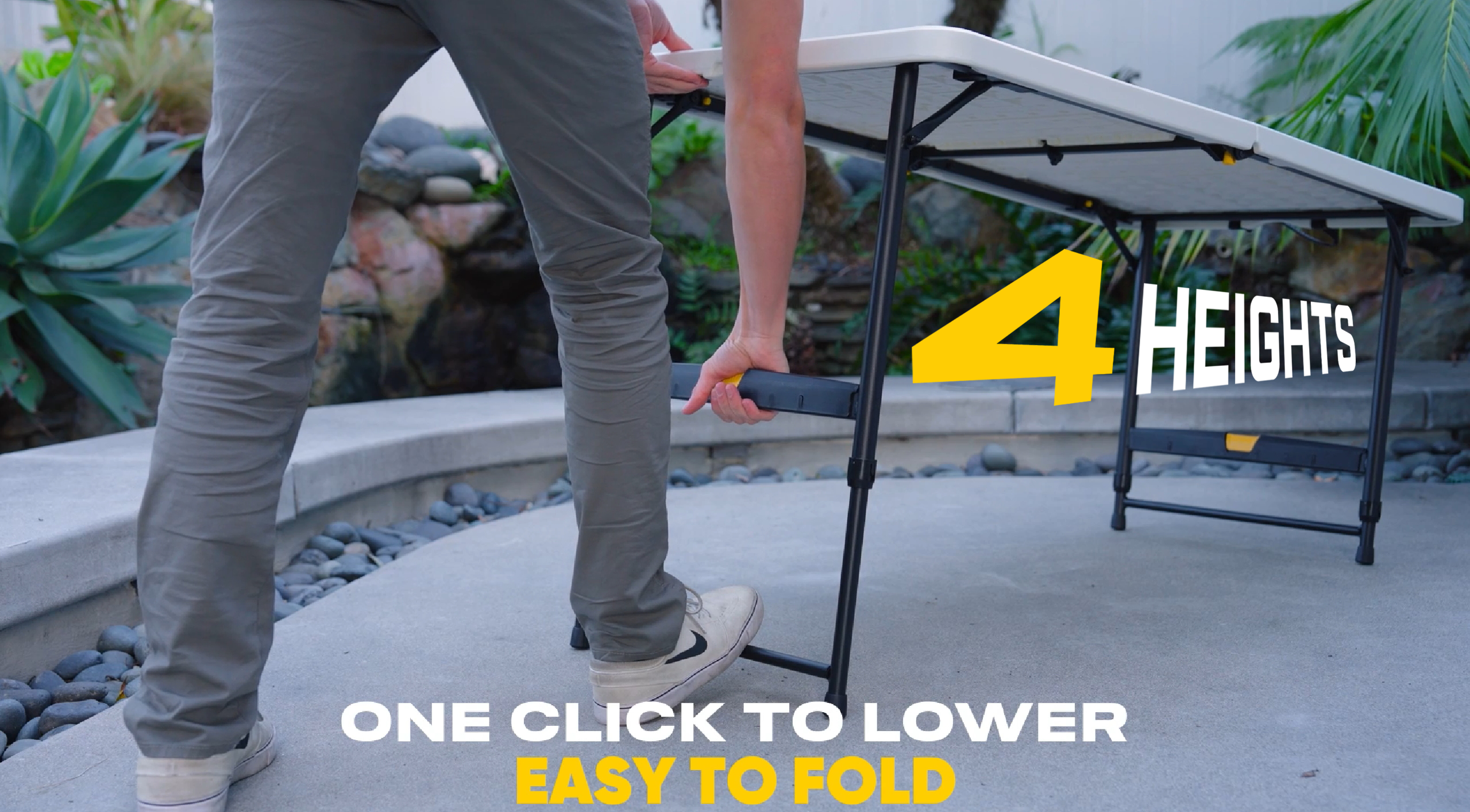 Amazon.com: FanttikOutdoor Folding Table 4 Foot, Effortless Quick