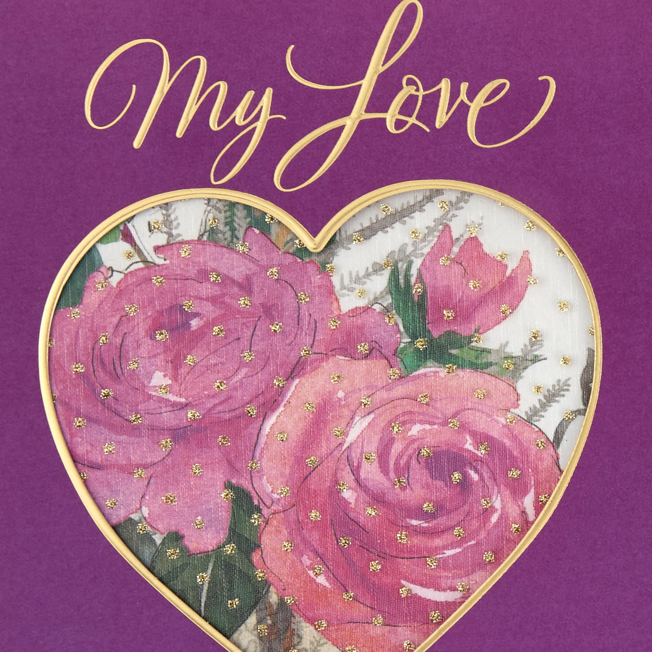 Hallmark Muttertagskarte Für Ehefrau – Mit Versteckter Nachricht, Rosa Herz-Edelstein, 20,2x13,8 Cm