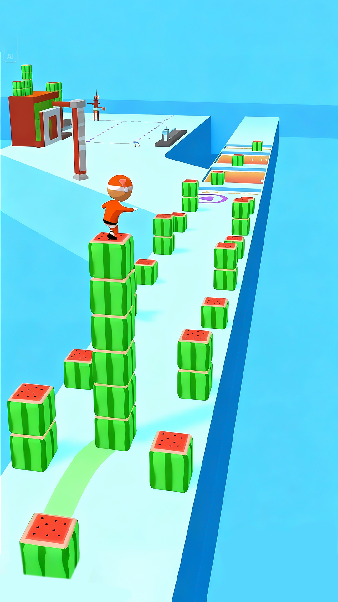 Stacky Dash Cube Surfer Maze Run: Tiles Bridge Rush Swipe Tower Block ...