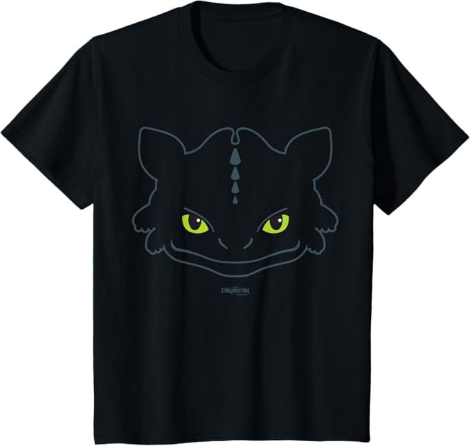 DreamWorks ヒックとドラゴン Toothless Big Face Tシャツ キッズサイズ レディース メンズ