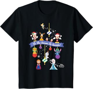 Disney 100 Christmas Holiday ‘Tis the Season to Sparkle! T-Shirt