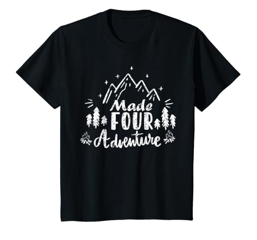 Made four adventure 4th Birthday Party camping Theme T-Shirt