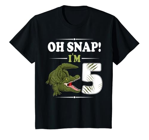 5 Year Old Crocodile Reptile 5th Birthday Party Alligator T-Shirt