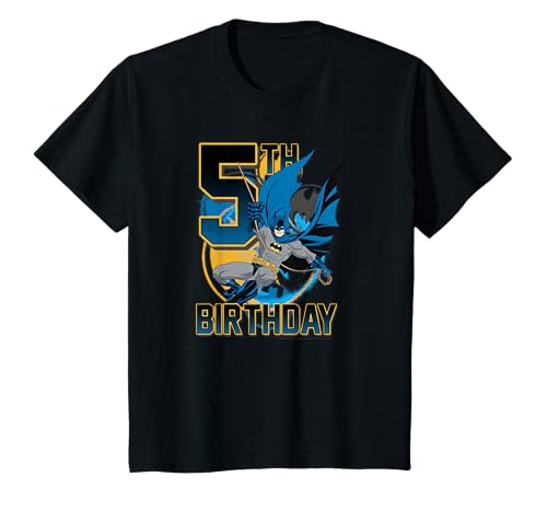 DC Comics Batman 5th Birthday Classic Super Hero Pose Youth T-Shi...