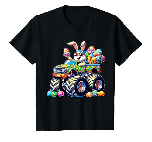 Kids Easter Day Bunny Monster Truck Eggs cool Rabbit T-Shirt