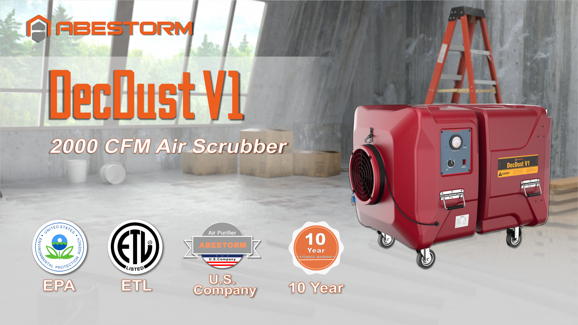 Amazon.com: Abestorm 2000 CFM Air Scrubber Commercial with 2-in-1