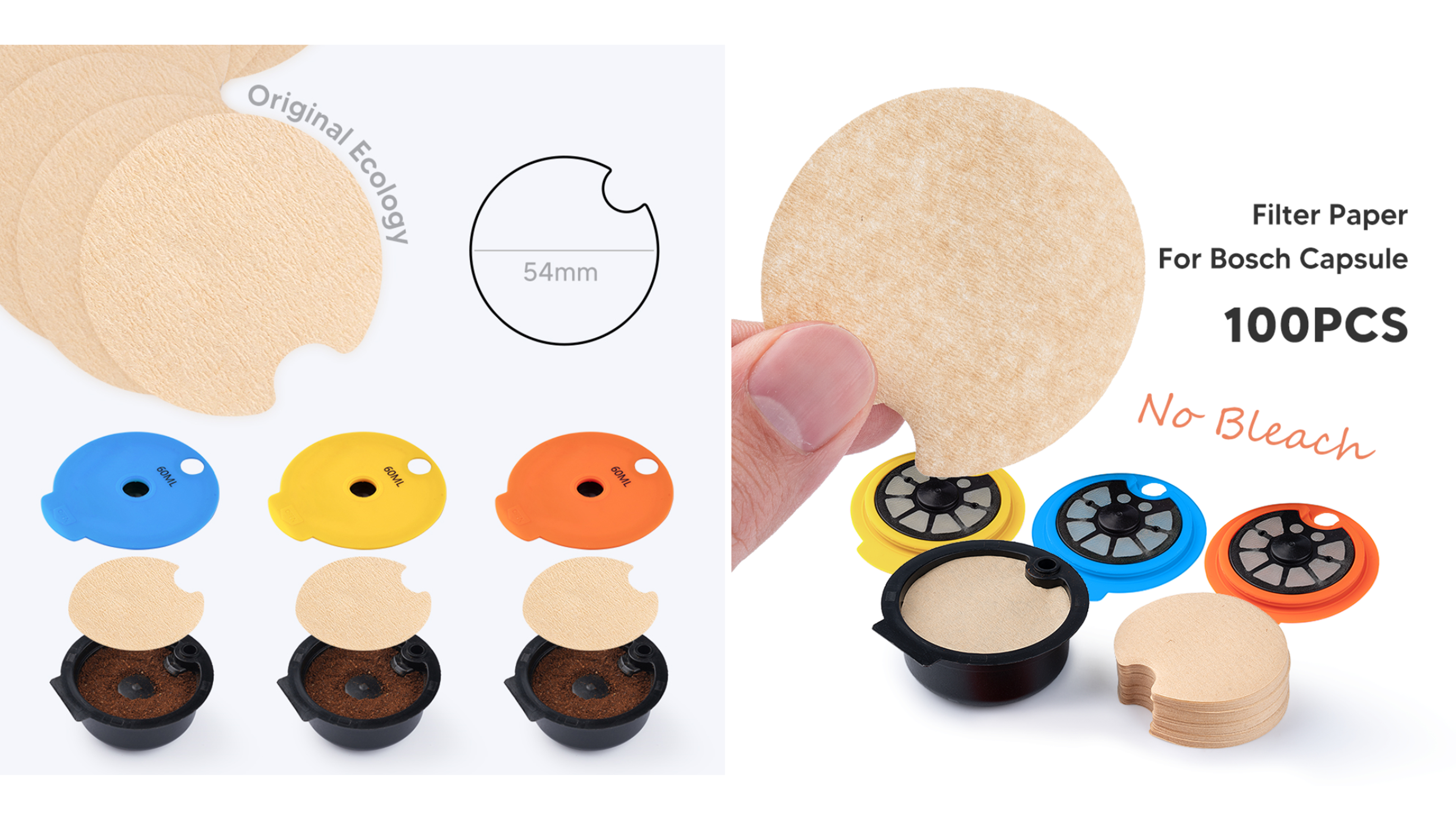 200pcs Paper Filters For Sealpod Reusable Dolce Gusto Capsule / Minipresso NS | Coffee Pods