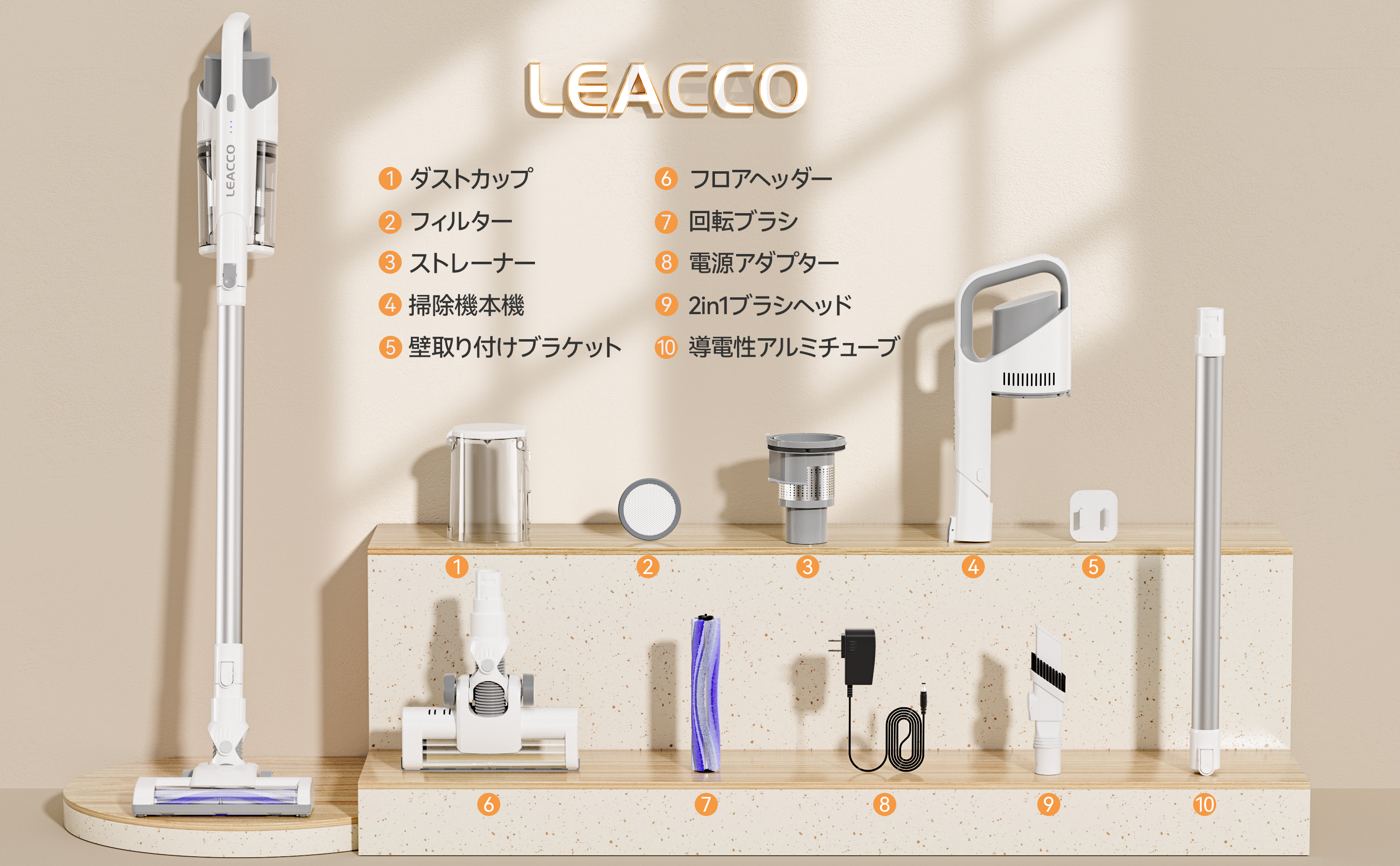 Amazon | 掃除機コードレス 20000pa S30 Leacco 掃除機 自走式 