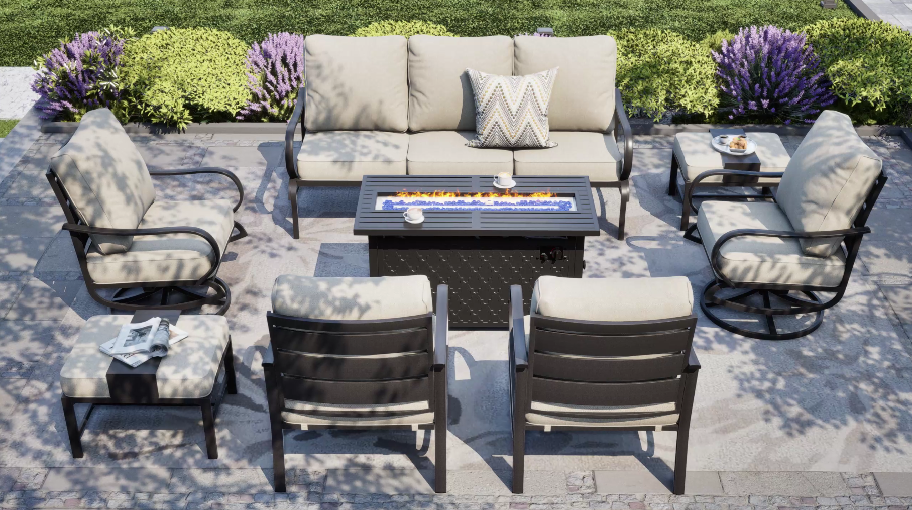 Amazon.com: MFSTUDIO Patio Furniture Sets with 45