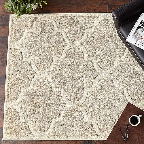 Miniatura 10 de nuLOOM Alfombra copetuda a mano Fez, 4x6, neutro