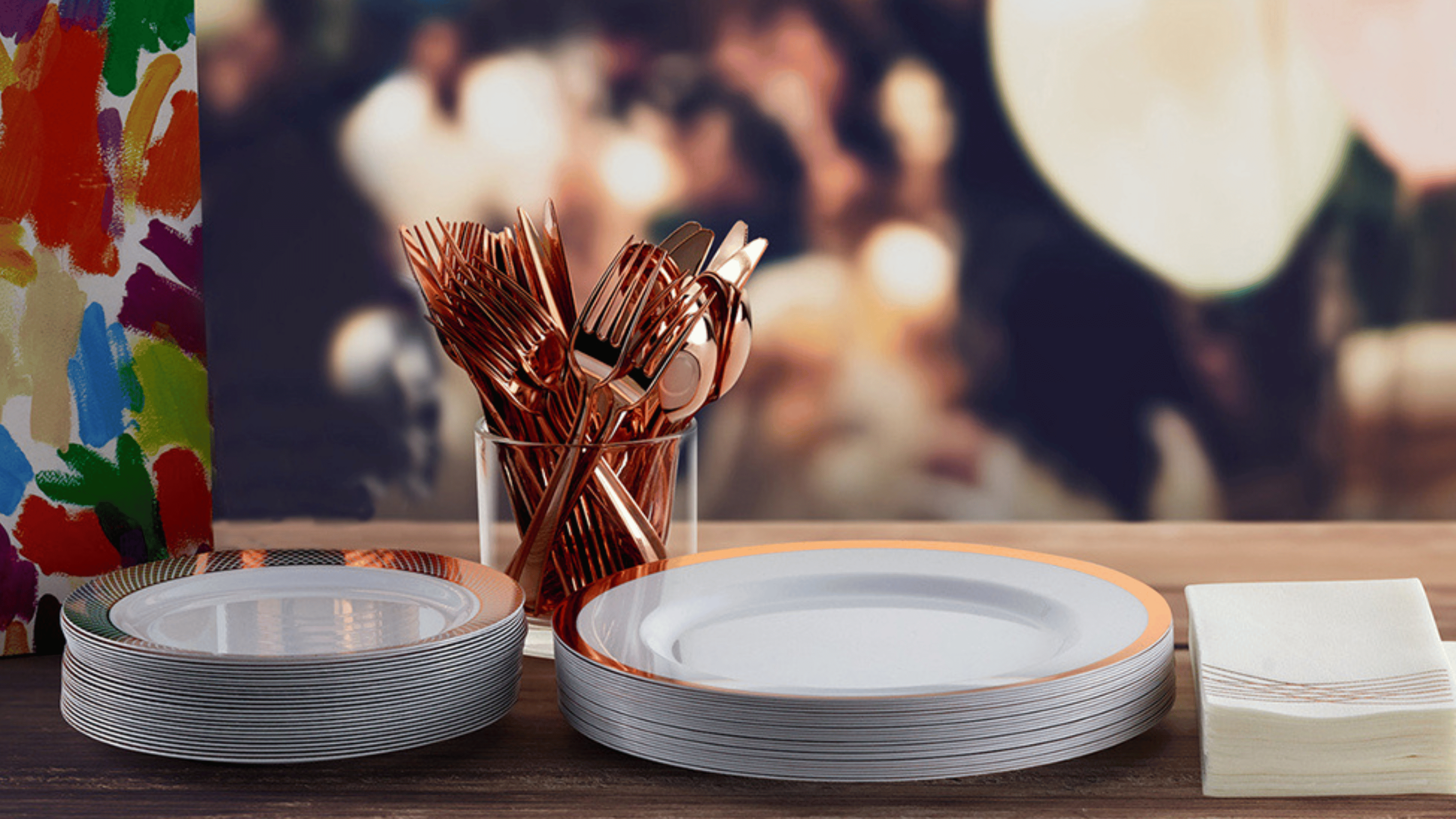 Amazon.com: By Madee PREMIUM Elegant Disposable Dinnerware Set