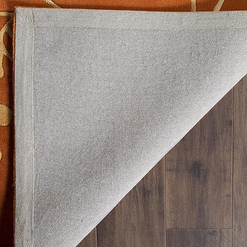 Miniatura 4 de SAFAVIEH Soho Collection SOH305D - Alfombra de lana prémium hecha a mano de 6 x 9 pies, color óxido