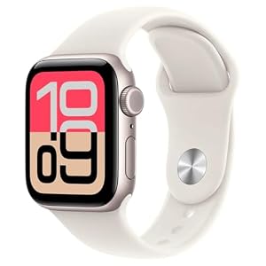 Apple Watch SE (3nd Gen) (GPS, 40mm) - Starlight Aluminum Case with Starlight Sport Band, S/M (Renewed)