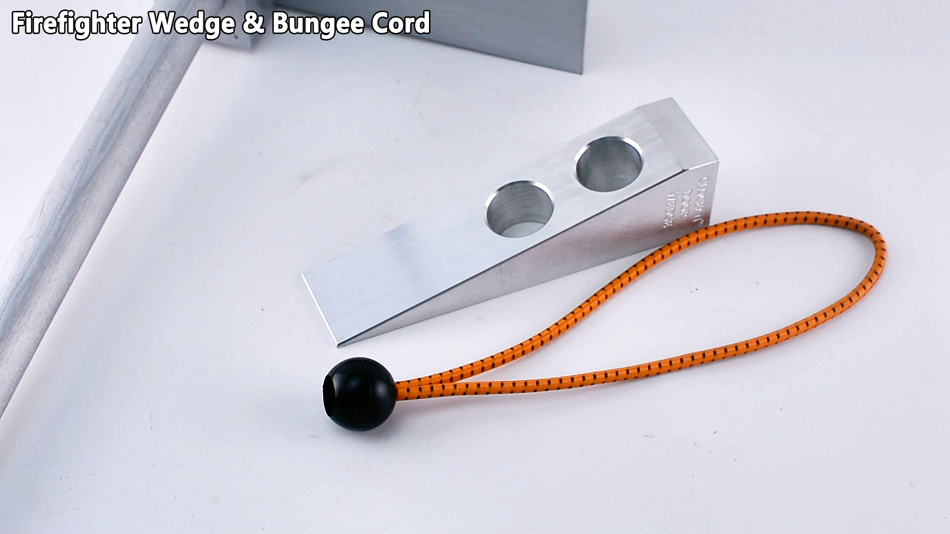 Firefighter Aluminum Wedge with Bungee Cord, Durable and Handy