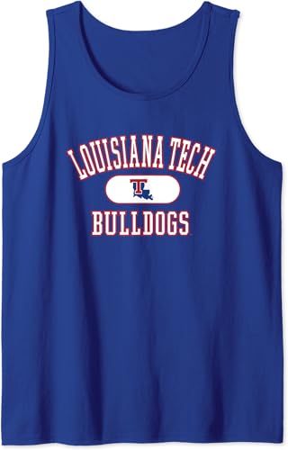 Camiseta sin mangas con licencia oficial de Louisiana Tech Bulldogs Varsity Blue
