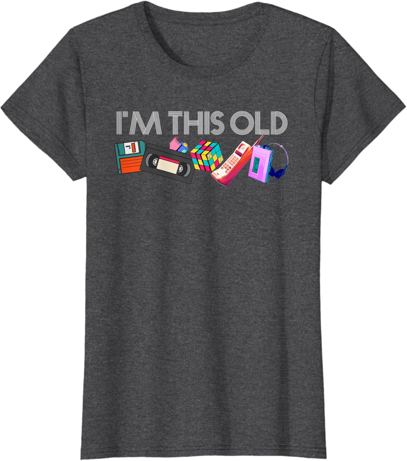 I'm This Old 80s Technology Icons 1980s Birthday T-Shirt