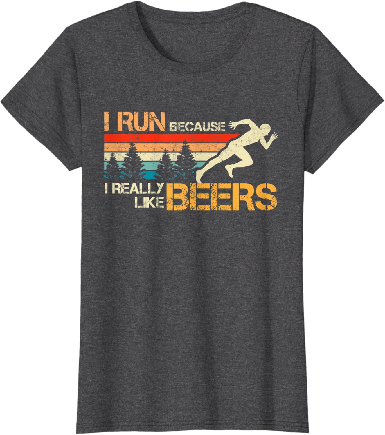 I Run Because I Really Like Beer Funny Runner Funny Birthday T-Shirt